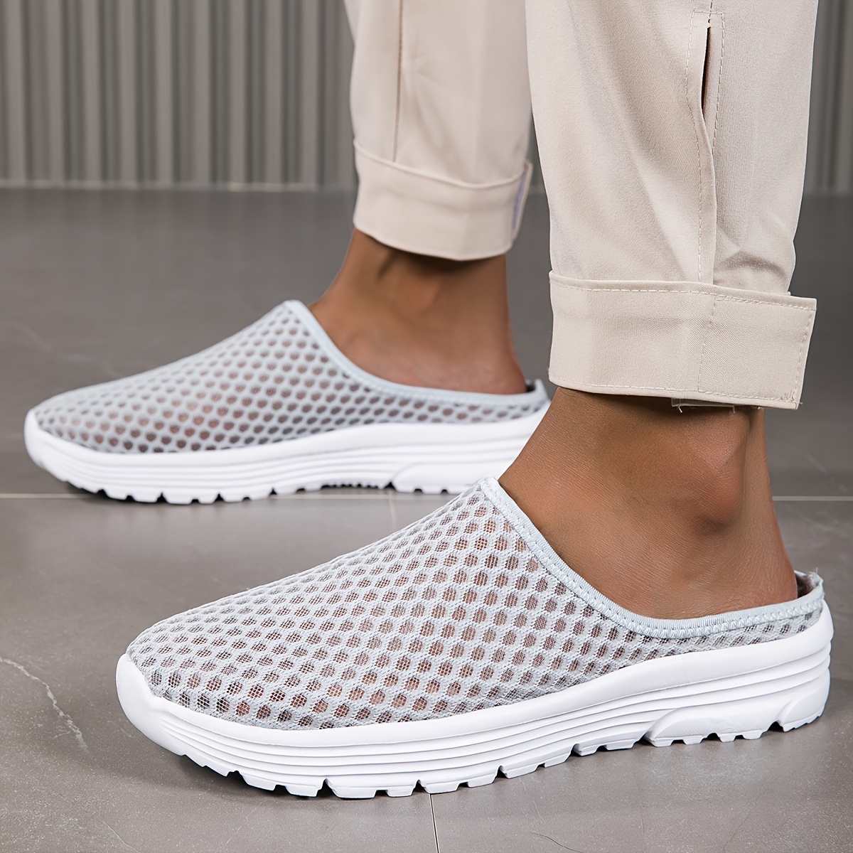 Summer Breathable Half Casual Shoes Lightweight Baotou Lazy Slip-on Casual Shoes, Women Shoes