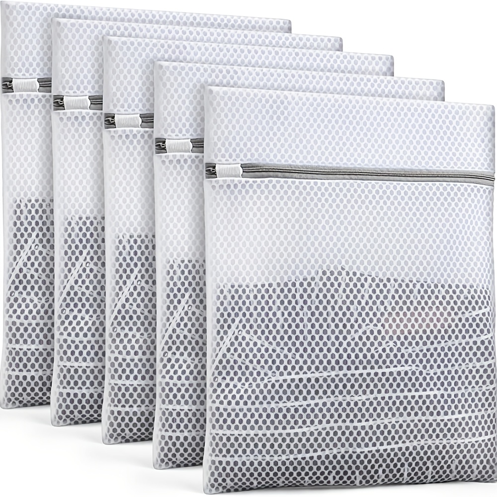 E-shop 5er-Pack übergroße Wäschebeutel aus Mesh | Premium-Polyester, Waschmaschinen- und Trocknergeeignet, sicheres Reißverschlussdesign,