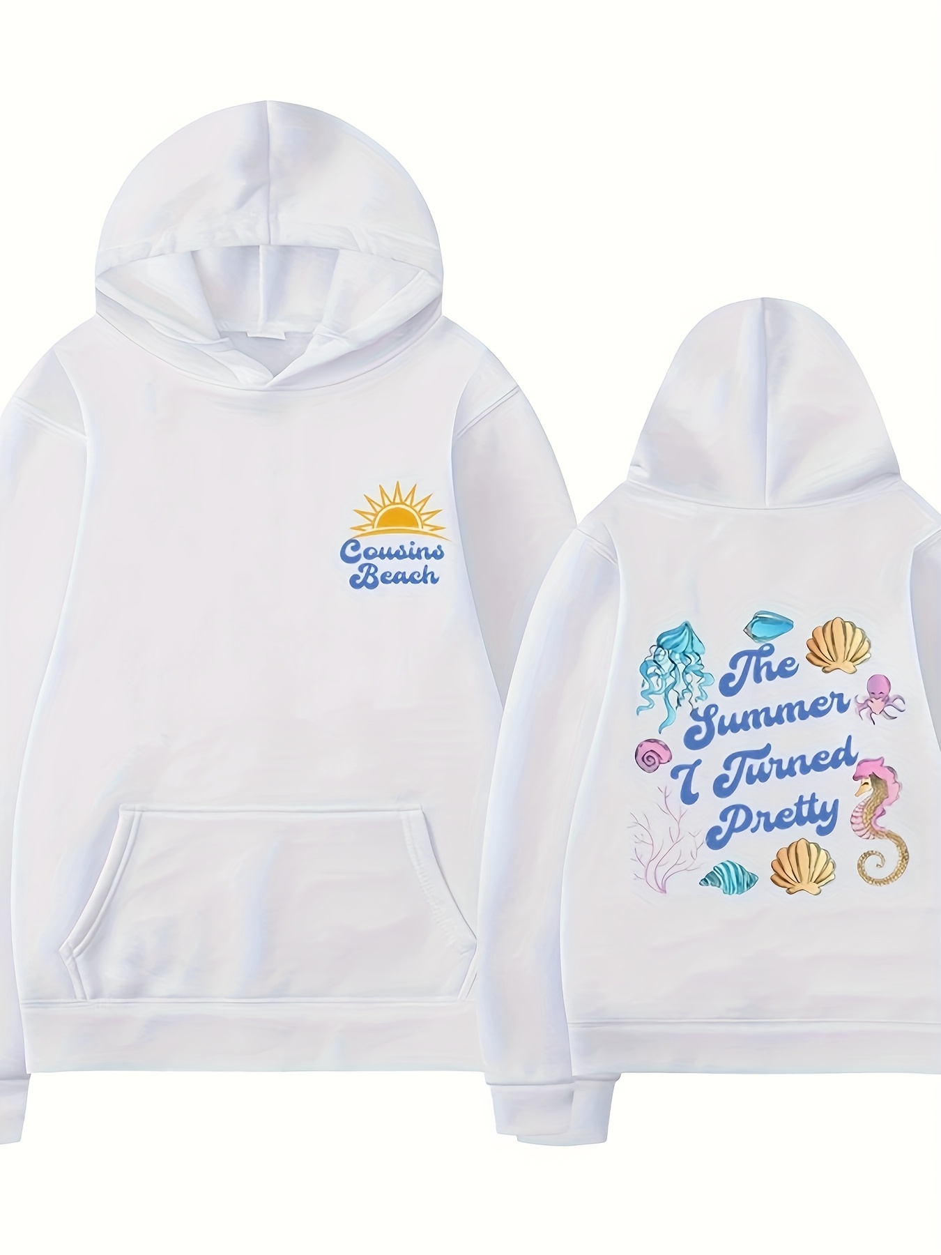 womens casual loose fit hoodie summer turned pretty graphic Temu