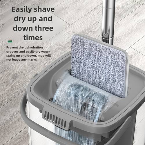 hands dust mop with bucket wet and dry cleaning bedroom room bathroom durable plastic household floor mop tool