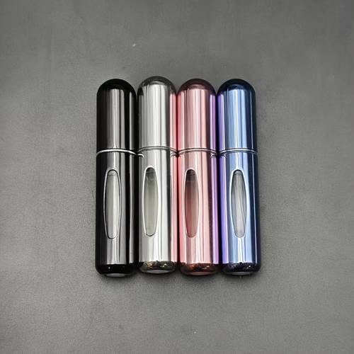 4 pack mini perfume atomizer refillable travel spray bottles 0 16 oz metal round hand wash only fragrance pump containers for travel and outdoor use