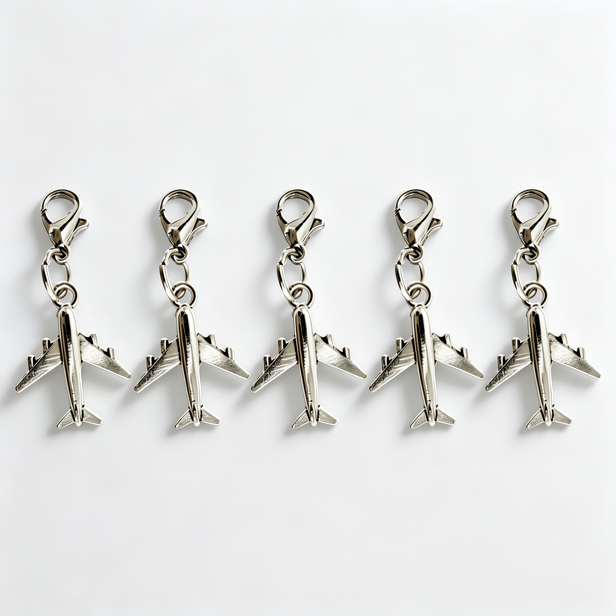 5pcs Airplane Keychain.fashionable Minimalist Mini Airplane Model Metal Key Pendant.leisure And Versatile Travel Bag Commemorative Pendants.small Festival Gifts For .
