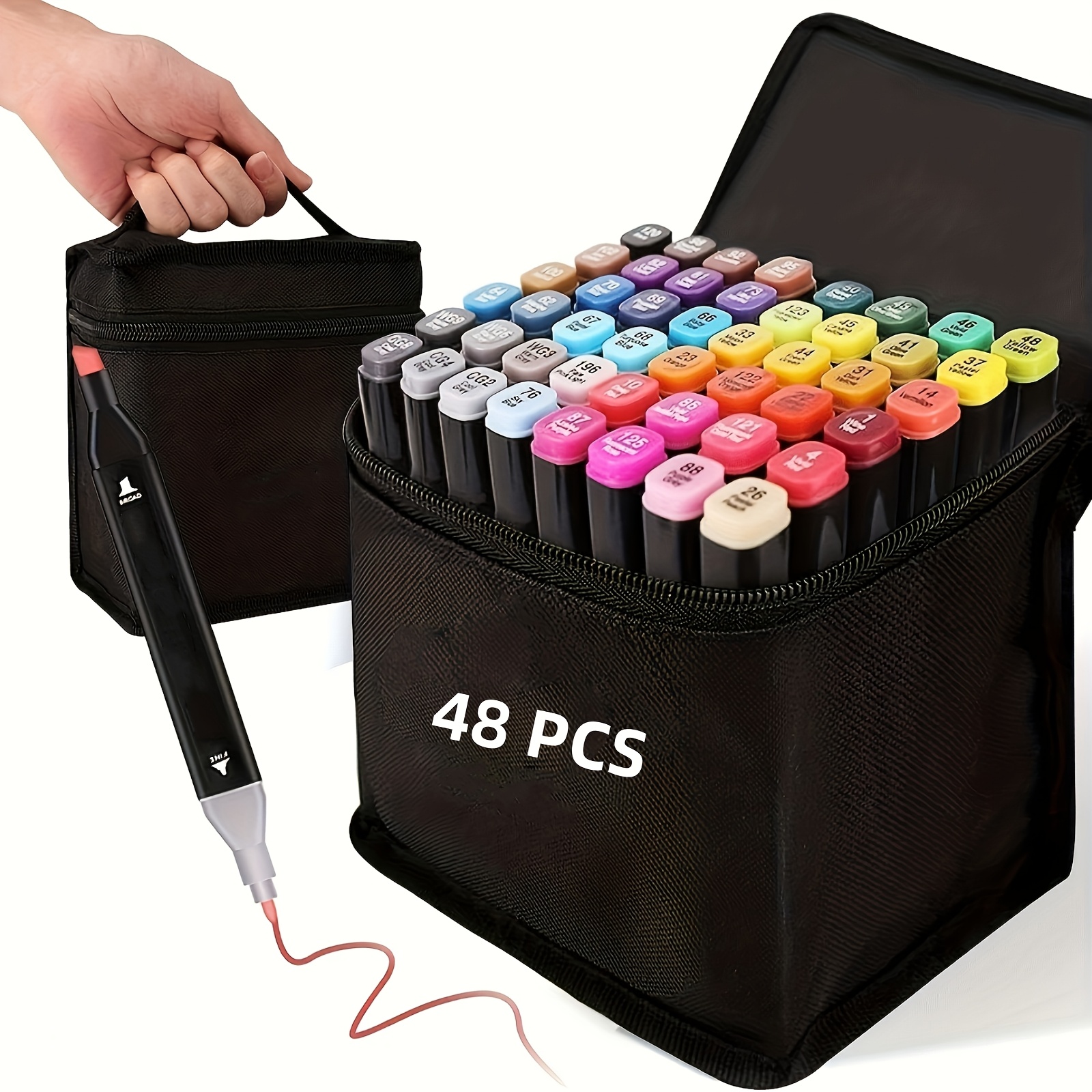 

48/60/80//120/168 Colors Markers, ‎chisel Tip And Fine Tip, -based Markers For Artists, Art Markers For Painting, Coloring, Sketching And Drawing