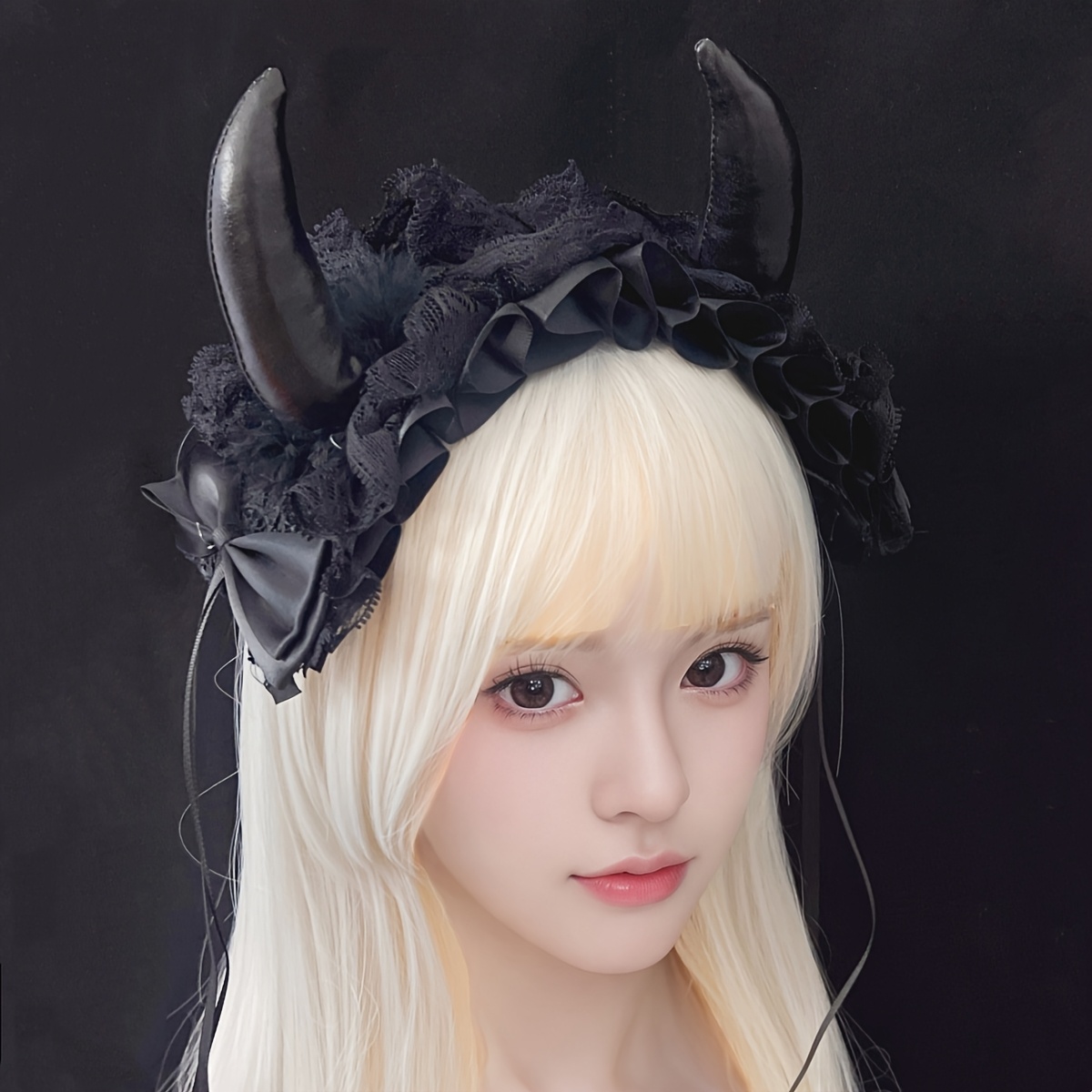 Bandeau Cornes Noires Pour Halloween - Accessoire Costume Diable, Femmes, Hommes - Pour Fêtes Et Cosplay