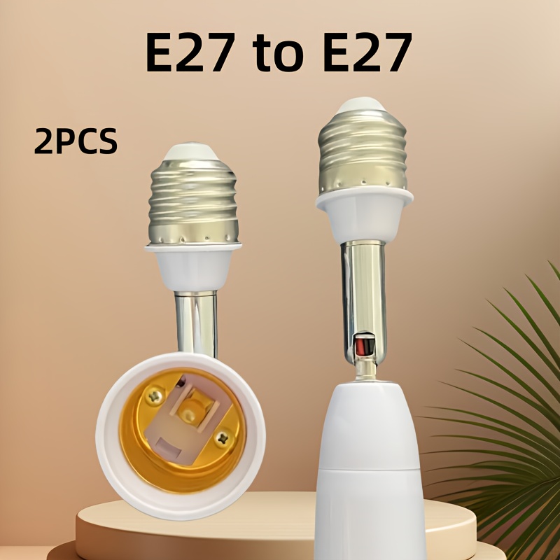 Gaetooely Adattatore Flessibile Per Lampada Da E27 A E27 - Prolunga Di 20 Cm Per Portalampada - 2