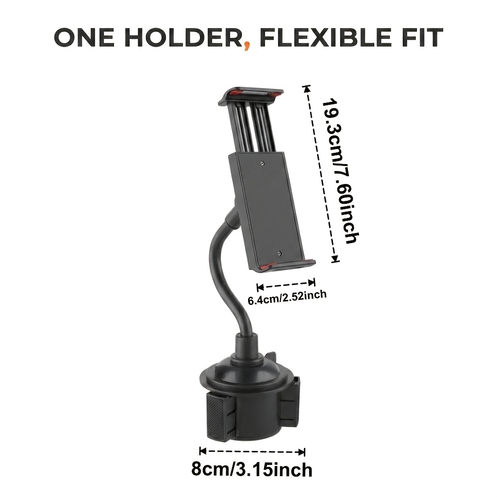 cup holder phone mount for car adjustable gooseneck cell phone holder with expandable   rotation tablet cradle for car truck suv universal car cup phone stand for navigation