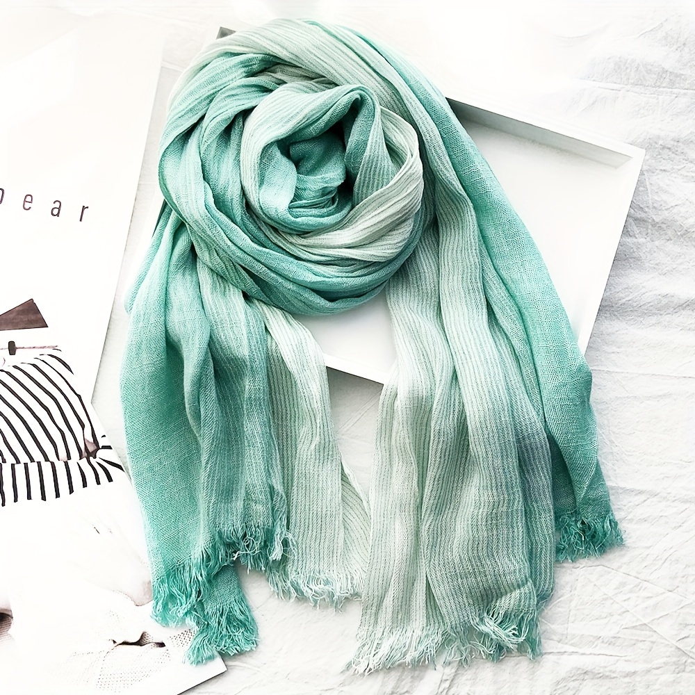 Classic Striped Tassel Scarf Simple and Fashionable to Elegance details 0