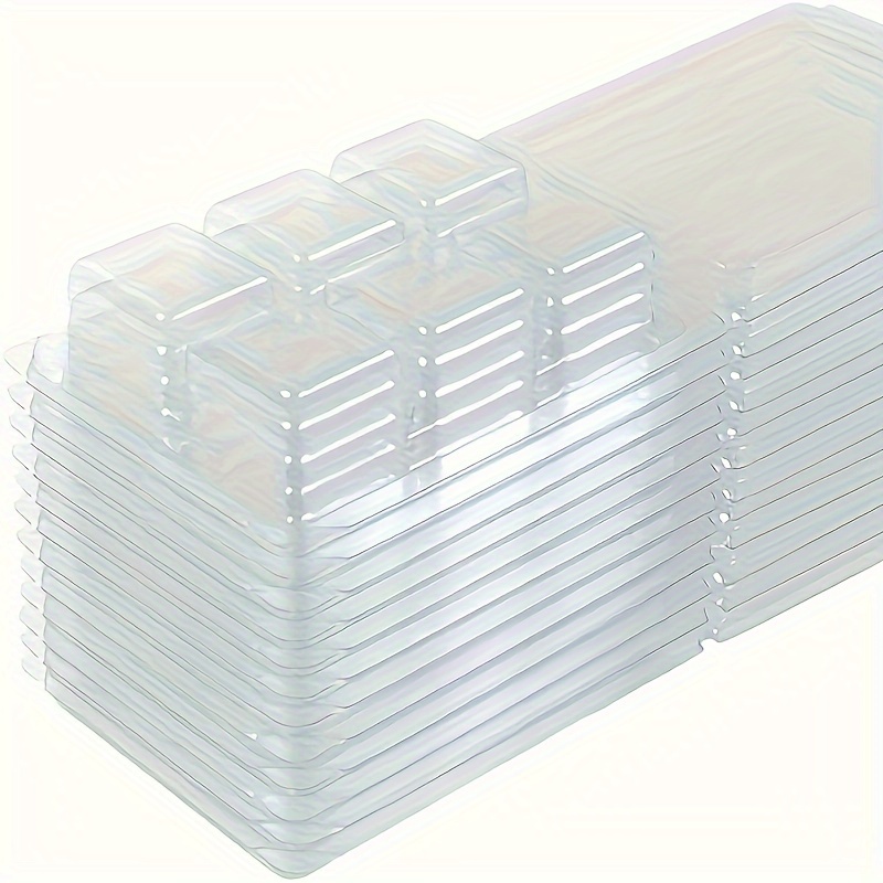 

100pcs Square Candle Making Clamshell Molds Blister Box Candle Making Blister Case Transparent Pvc Wax Melt Molds Set