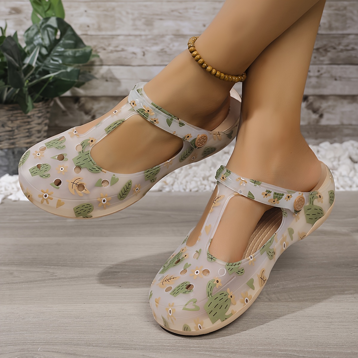 womens summer floral eva sandals anti slip platform   with soft sole round toe cushioned insole for casual   walking poolside   decorative   antislip construction Product details 3
