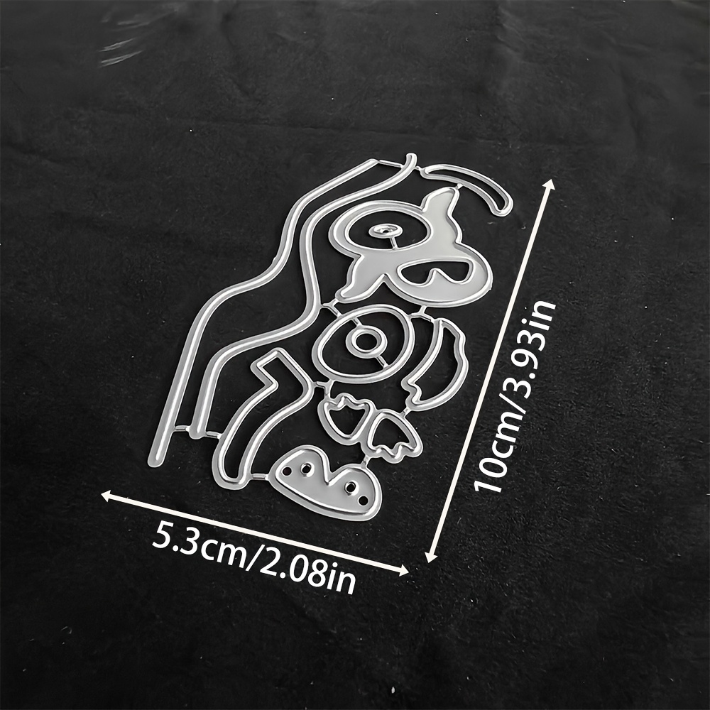 TEMU 1pc Penguin Metal Cutting Die, Silvery-gray, Fantasy Theme, Suitable For Diy Scrapbooking, Embossing, Handmade Greeting Card Making, Gift Card