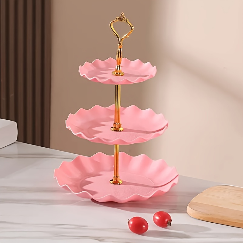 elegant plastic cake stands trays three tier dessert display