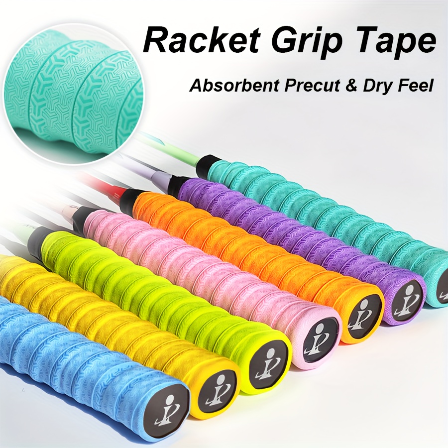 Lot De 4 Bandes Overgrip Antidérapantes Pour Raquette - 110 X 2.5 Cm, Microperforées, Absorption Transpiration - Pour Tennis, Badminton, Squash, Vélo...