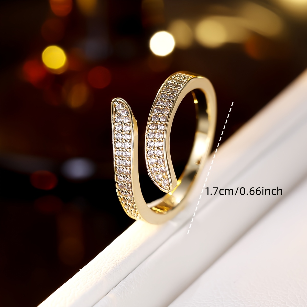 Women's Wrapped Open Ring, Niche Arc Design Statement Accessory