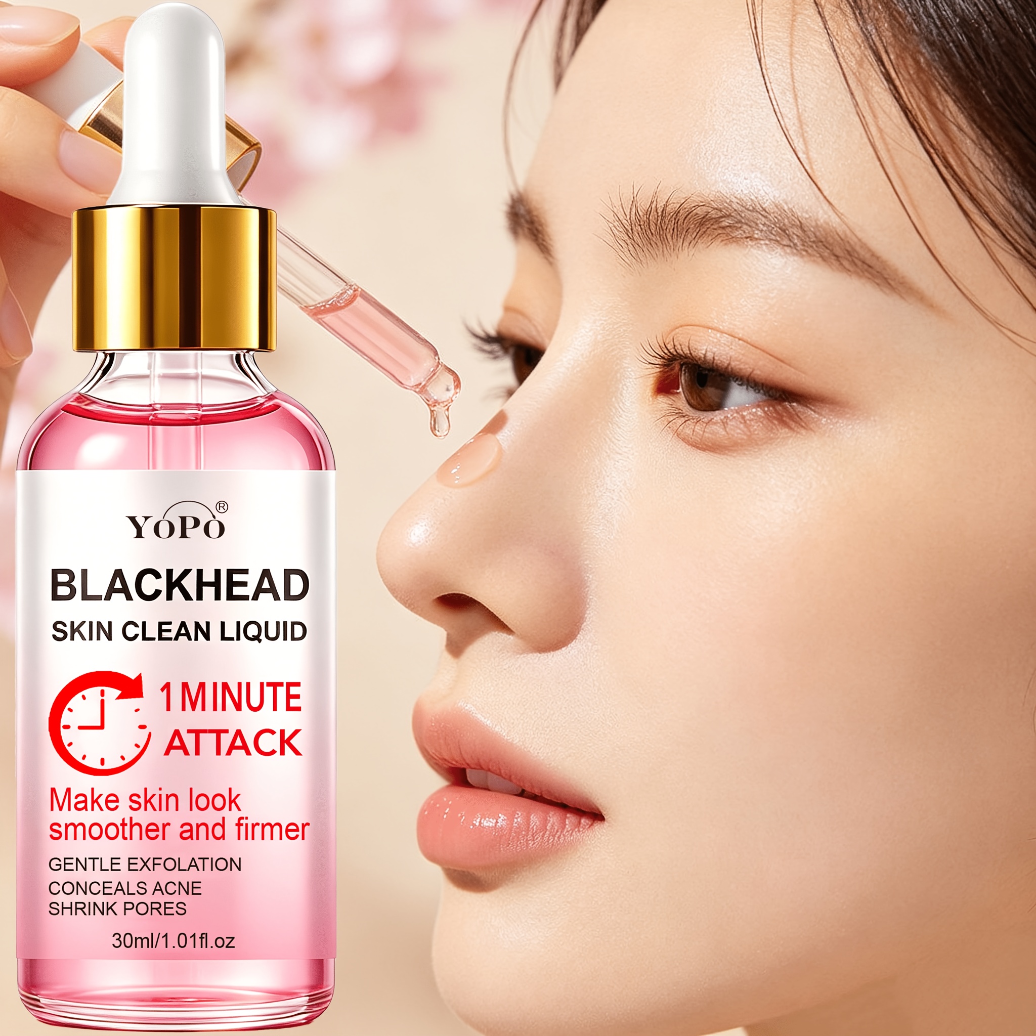 BLACKHEAD SKIN CLEAN LIQUID - Pore Tightening And Deep Exfoliation, Blackhead And Whitehead Removal, Compatible with for all Light Beige Types, Suitable for Oily Light Beige, Deep Moisturizing from Dryness, Smooths Pores