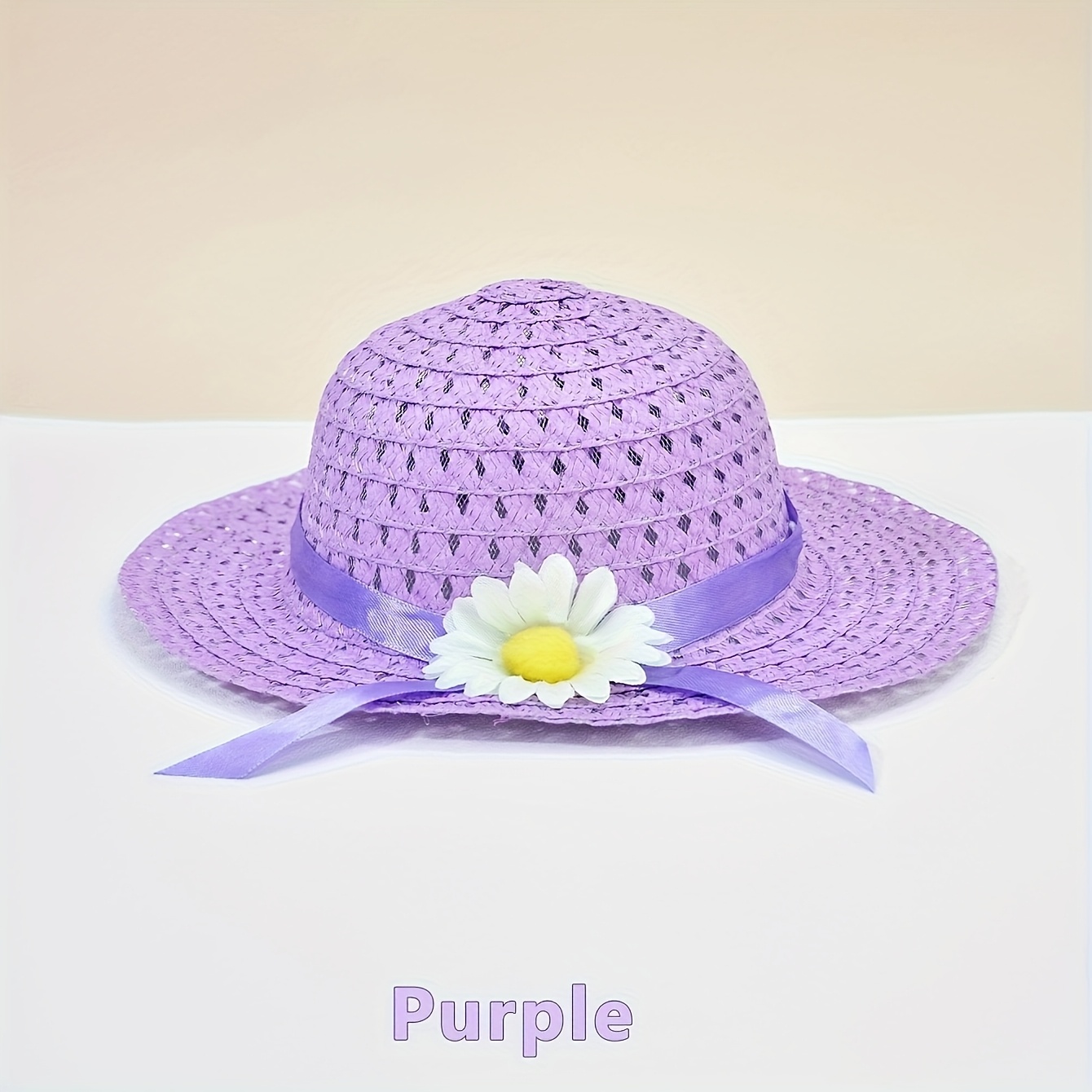 Image of A Floral Straw Sun Hat, Lightweight, Sunscreen, And Breathable Hat, Suitable For Outdoor Vacation Summer Beach Parties, New Year's Gifts, Suitable For