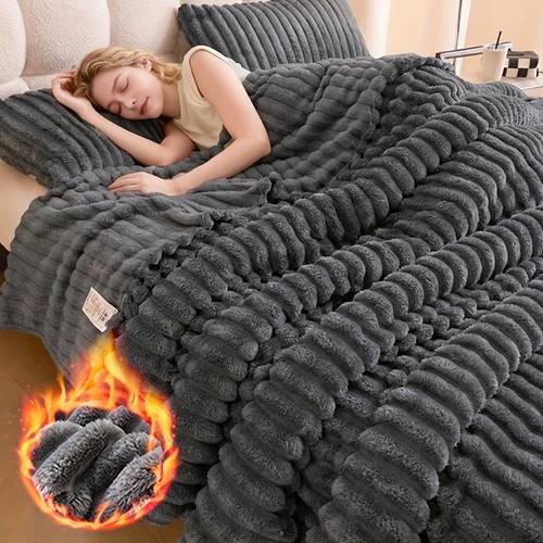 extra large blanket 108 90 90 in thickened blanket soft and comfortable faux rabbit hair reversible blanket thermal fleece blanket nap blanket air conditioning blanket office outdoor camping gift blanket