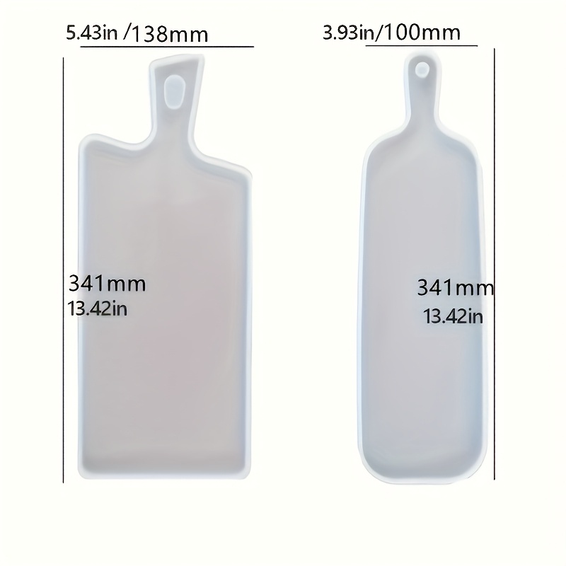TEMU Set Of 2 Resin Tray Molds, Featuring A Large Handle Silicone Mold For Epoxy Casting, Ideal For Decorative Trays - Molds For Resin Tableware