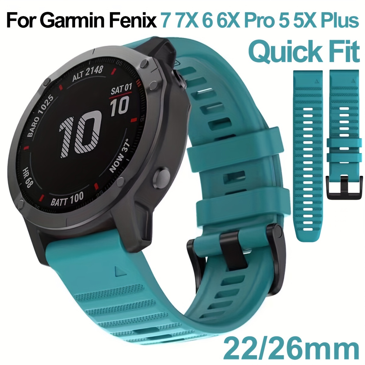 

Straps 22mm 26mm Silicone Watch Strap For Garmin Fenix 8 51/47mm 7x 7 7s Fenix 6x 6s Fenix 5 5x 2 935 Instinct 2x Bands Bracelets