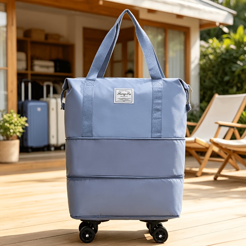 Extra Large Expandable Travel Suitcase with Randomly Colored Wheels