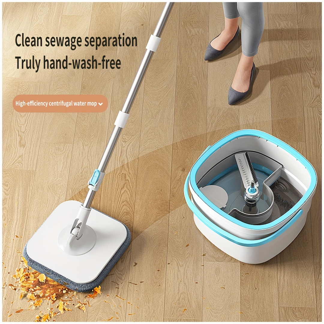 

1 Set, Rotating Mop And Bucket Set, Rotating Mop, Washing, Dust Mop, Dry And Wet Use, Very Suitable For Home, Kitchen, Bathroom Floor, Cleaning Supplies, Cleaning Tools, Back-to-school Supplies