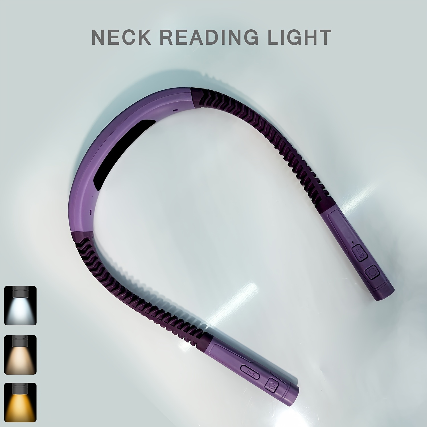 1pc Led Flexible Neck Reading Light, Book Light For Bed Reading, 3 Colors 5 Brightness Levels, Usb Rechargeable Lamp, Durable And Versatile, For Reading, Work, Running, Knitting