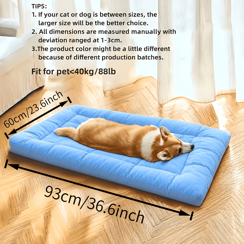 TEMU Extra-large Dog Sofa Bed | , 8 Compartments, Extra-large Plush Dog Sofa Bed | Super Soft, Thick Polyester Pet Mat | Comfortable Rectangular Sofa