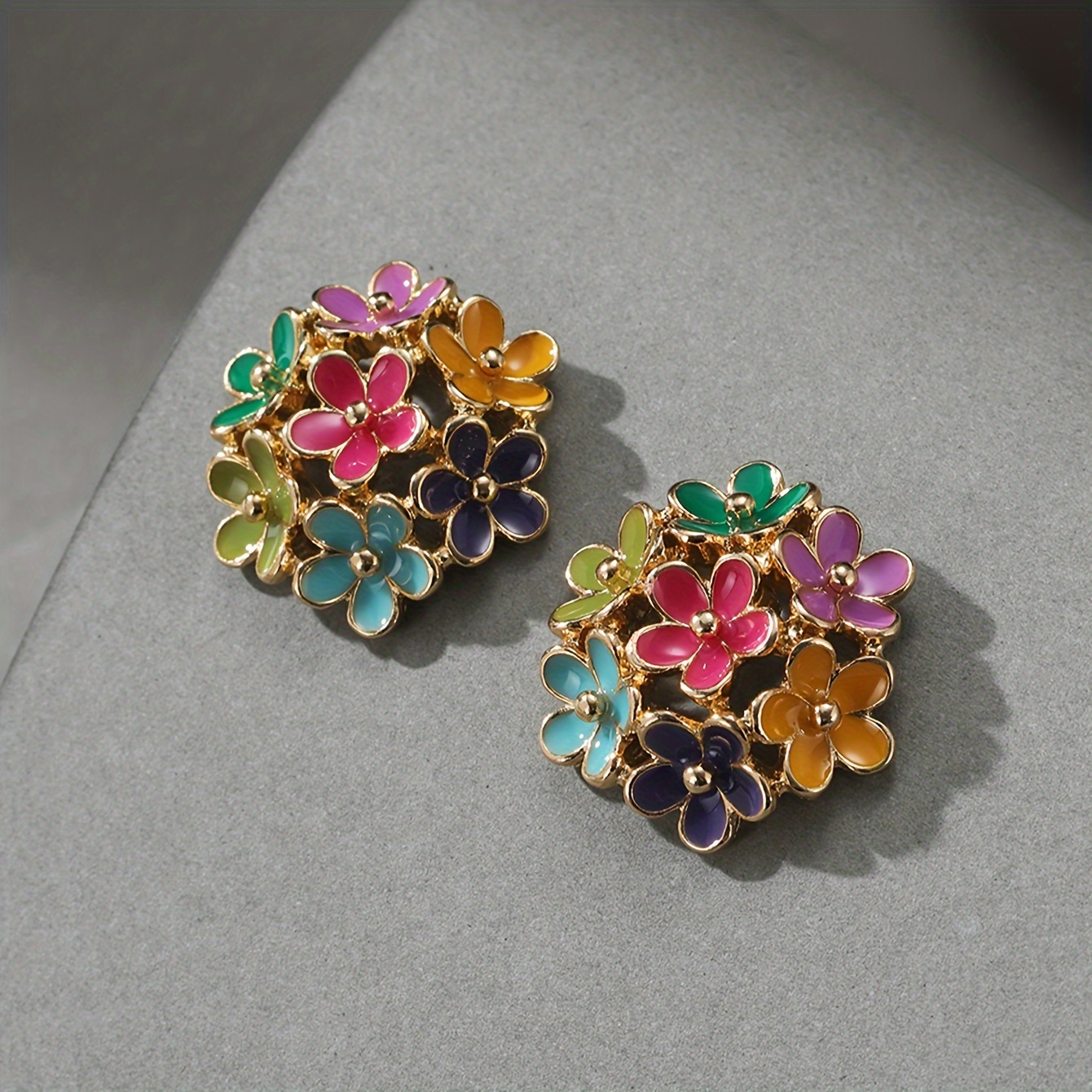 TEMU Un di eleganti e dolci orecchini a di orchidea smaltata per donna, adatti per festival, compleanni, appuntamenti, , , matrimoni, feste, vacanze,