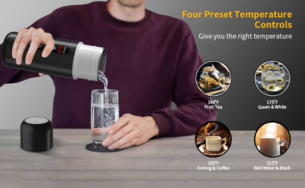 Portable Kettle Battery Powered Water Heater For Tea Portable