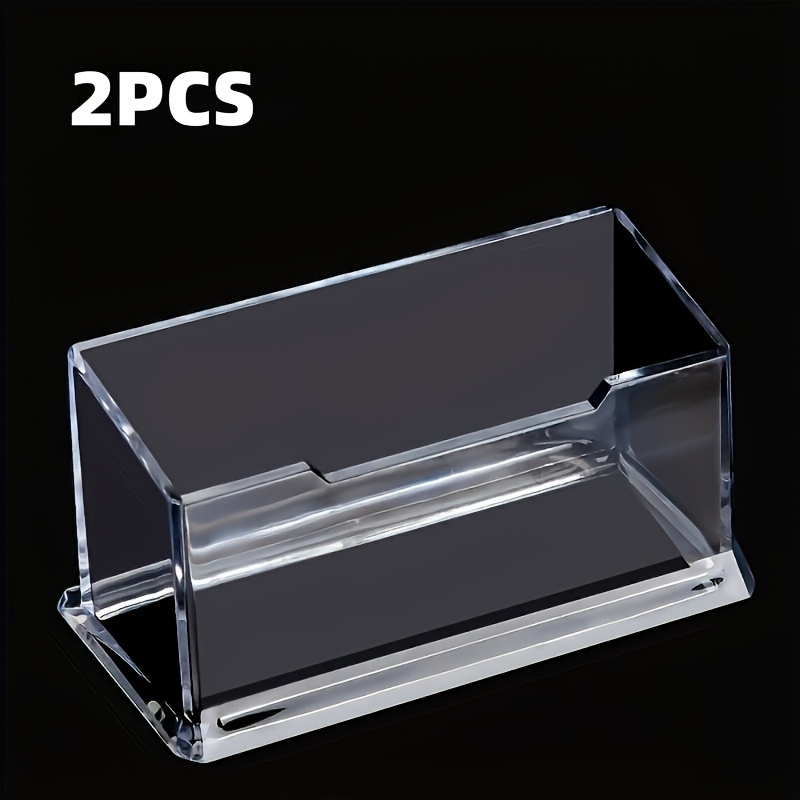 TEMU 2 Stylish Acrylic Desktop Card Holders - Elegant And Creative Storage Solution