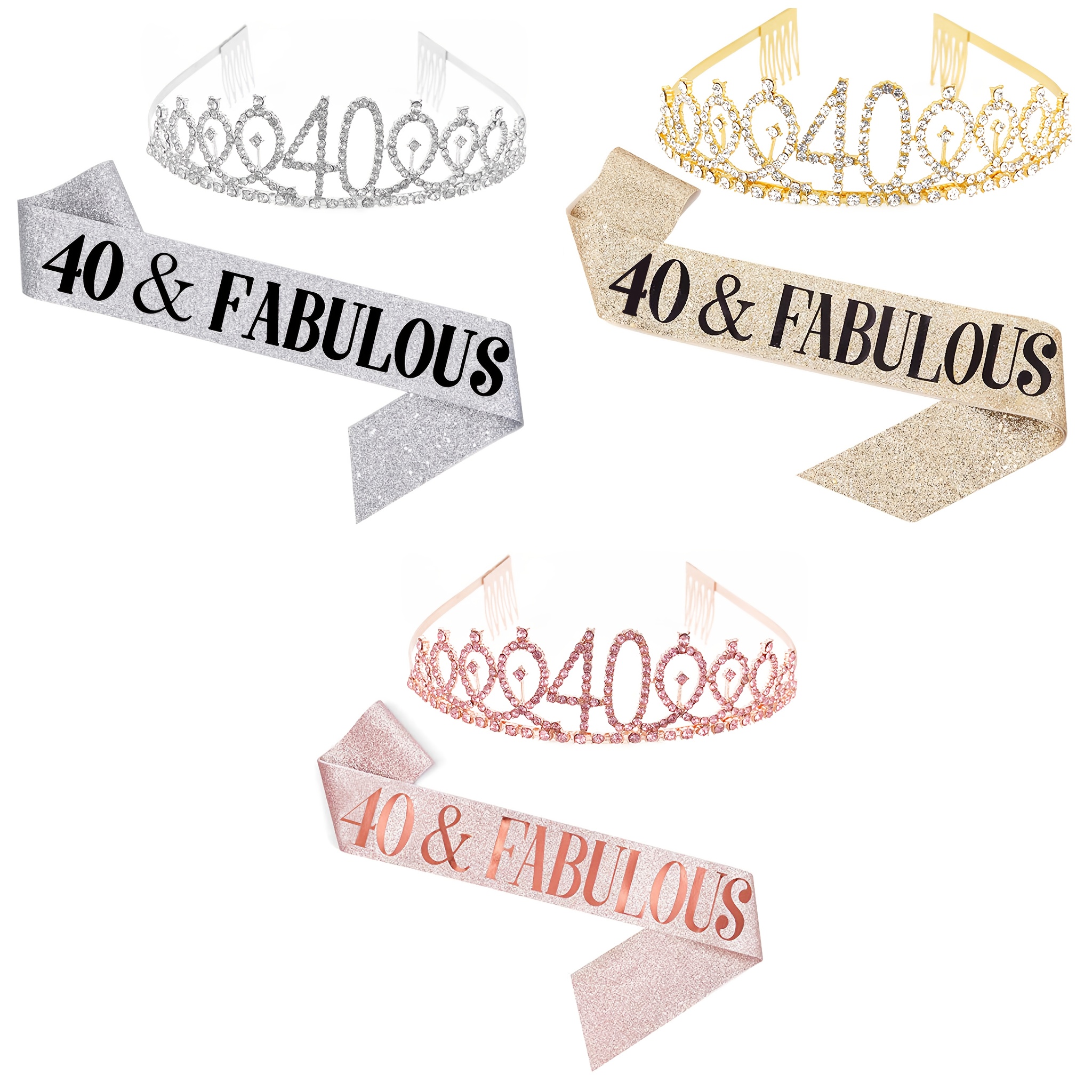 

2pcs/set, Birthday Sash And Tiara Set, Birthday Gifts For Women Friends, Birthday Decorations For Women, Happy Birthday Party Favor