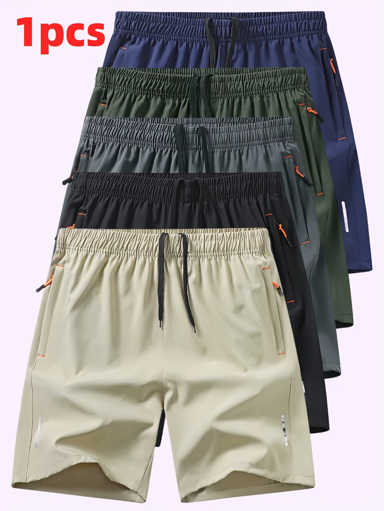 Men'S Summer Sports Casual Shorts Made from Woven Polyester Fabric with a Cool Feel, Suitable for Camping, Hiking, And Cycling.