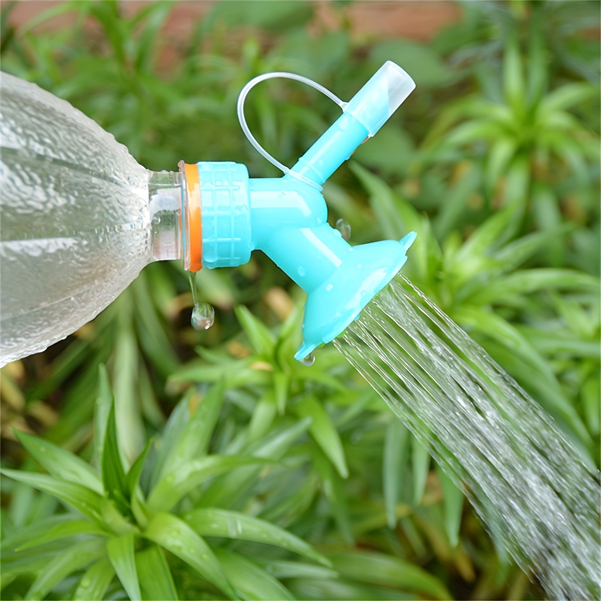 Dual-Use Watering Nozzle - Fits Soda & Beverage Bottles, Ideal for Flowers &, Thread, Random Color