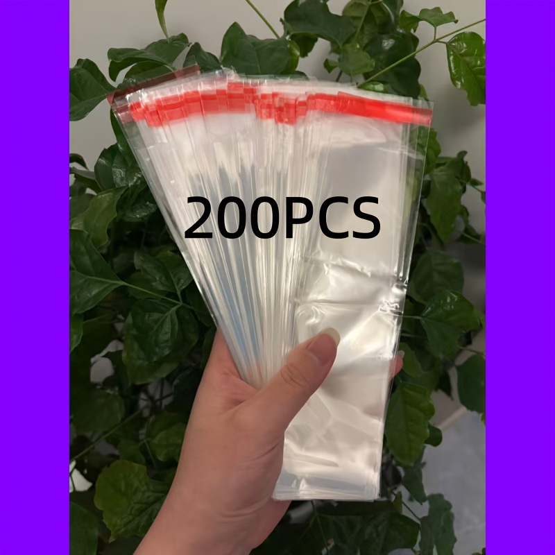 E-shop 400 oder 200 Stück 5X20cm Geschenktüten Großpackung, lange schmale Party-Geschenktüten für Schmuck, kleine Geschenke, für Hochzeit Geburtstag