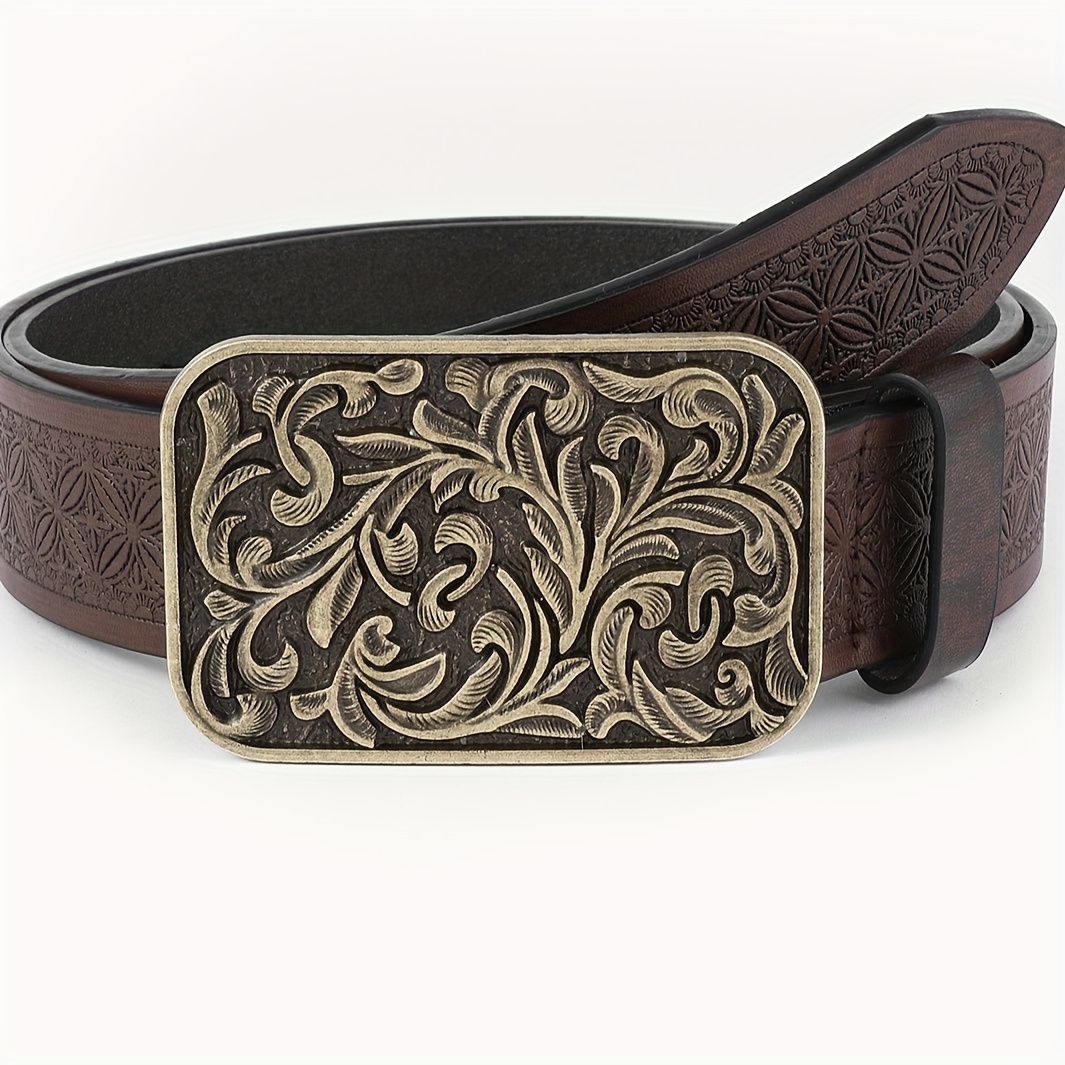 Elegant Vintage-inspired Pu Leather Belt For Men & Women - Perfect For ...