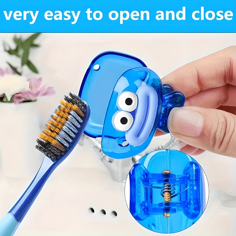 objektbild 4/2/1-pack Rese Tandborsthuvudskydd - Portabla och Tåliga Tandborstskydd i Plast Lämpliga för Både Manuella och Elektriska Tandborstar, Hygienisk Resevänlig Design, Säker Snäppstängning, Praktisk Bärväska