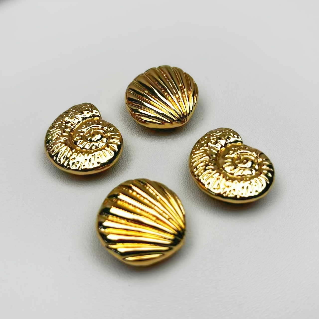 Ocean Style Seashell Conch Button Covers - Shirt Decorative Buttons
