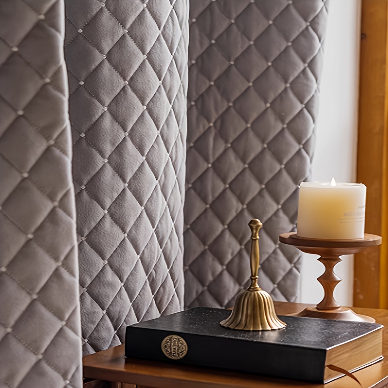 Image of 1pc Winter Cold-proof Thermal Insulated Thickened Curtain, Modern Windproof Winter Thermal Insulation And Cold-blocking Curtain For Living Room And Bedroom