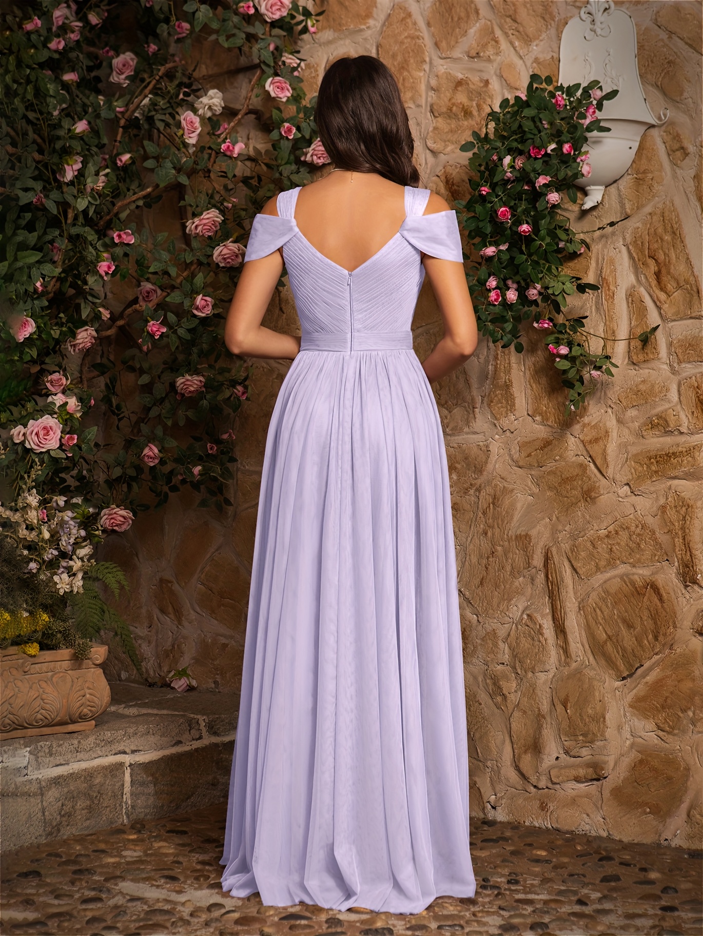 navy blue and rose gold bridesmaid dresses Navy Illusion Neck Long Satin Bridesmaid Dresses with Sheer Champagne Lace  Top main image 1