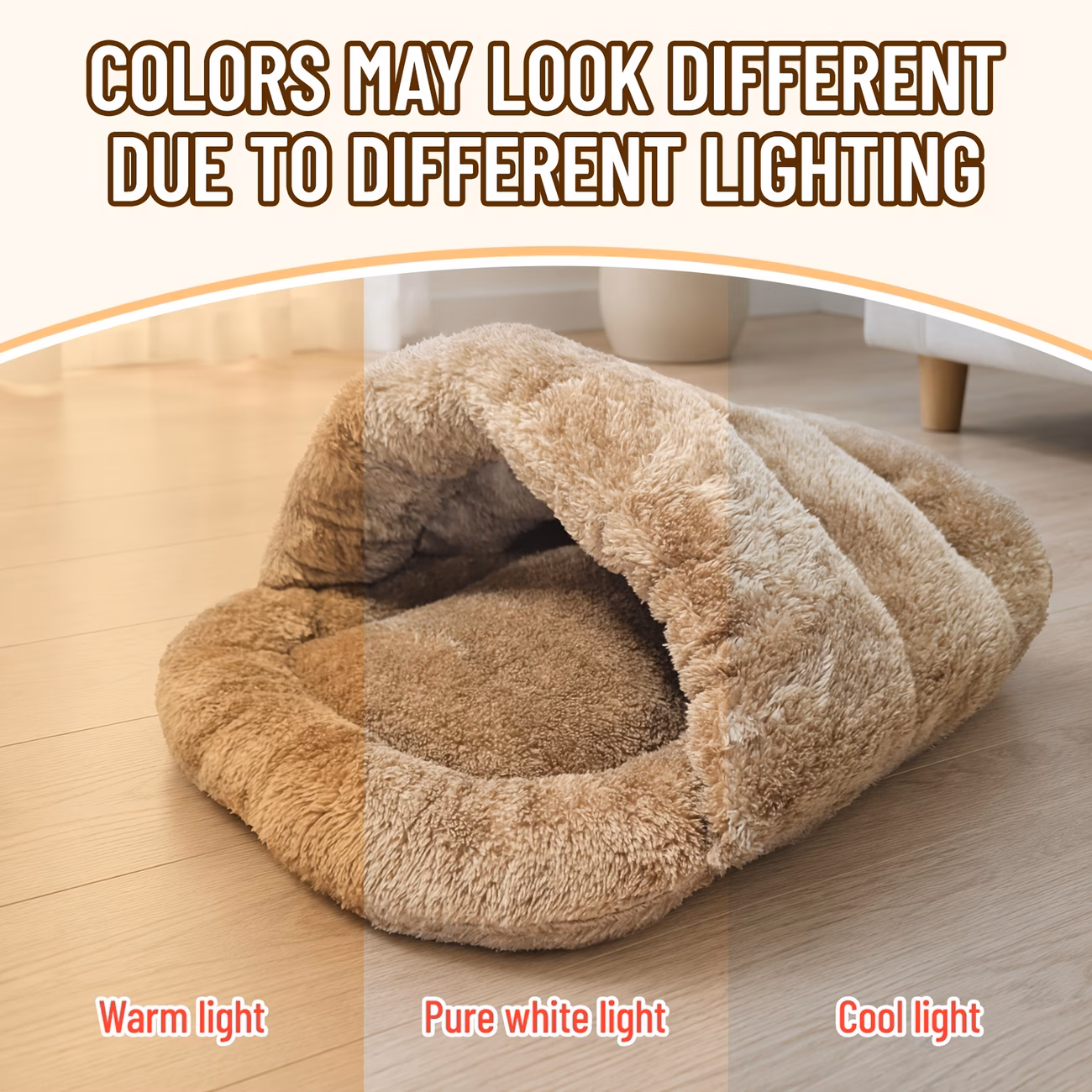 2026 newly autumn winter warm slipper style cat bed semi enclosed windproof cave 1pc thickened insulated cat bed sleeping pad for cats and dogs Product details 7