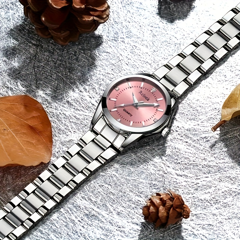 Elegant Ladies Quartz Watch - Fashionable Round Alloy Case, Non-rechargeable Battery, Women's Watch, Quartz Watch,able Multifunctional