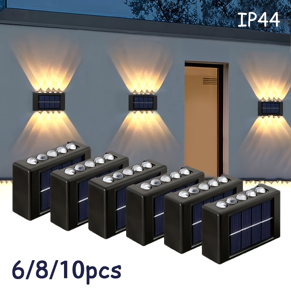 

Set Of 6, 10 Led Solar Convex Wall Lights, Outdoor Wall Decorative Lights, Household Led Landscape Lights, Suitable For Outdoor Use, Courtyards, , Fences, , And Gardens.