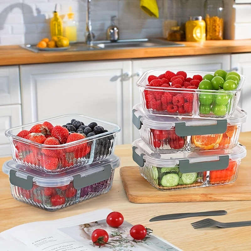 21 97 oz airtight bento box set with lid microwave dishwasher safe rectangular food storage container for meal prep snacks and   ideal for students   and picnickers picnic essentials airtight container durable construction bento box back to school Product details 0