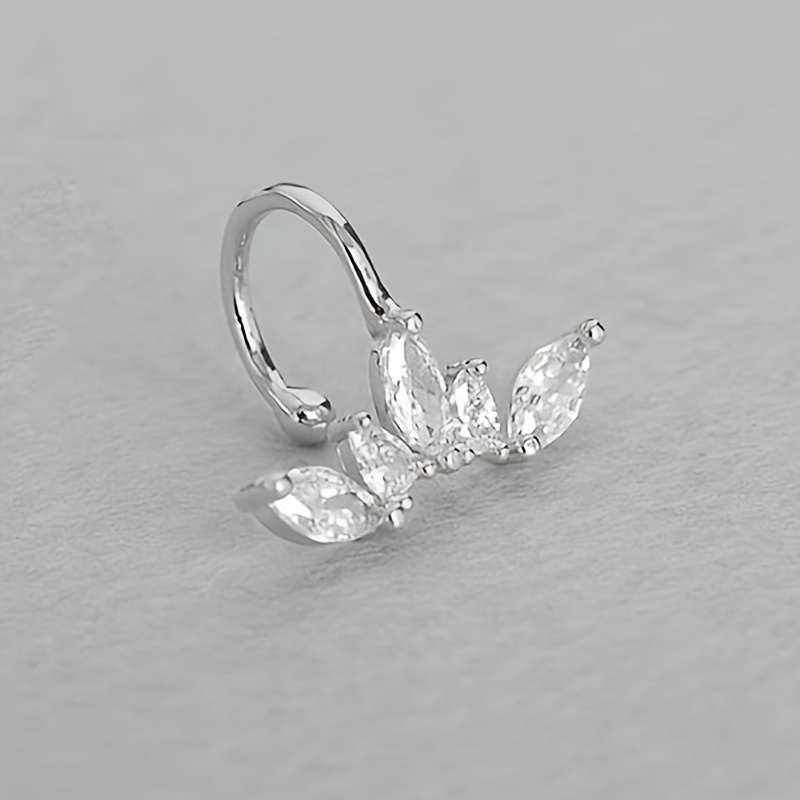 Crown Horseshoe Zirconia Ear Clip, Gift for Girlfriend