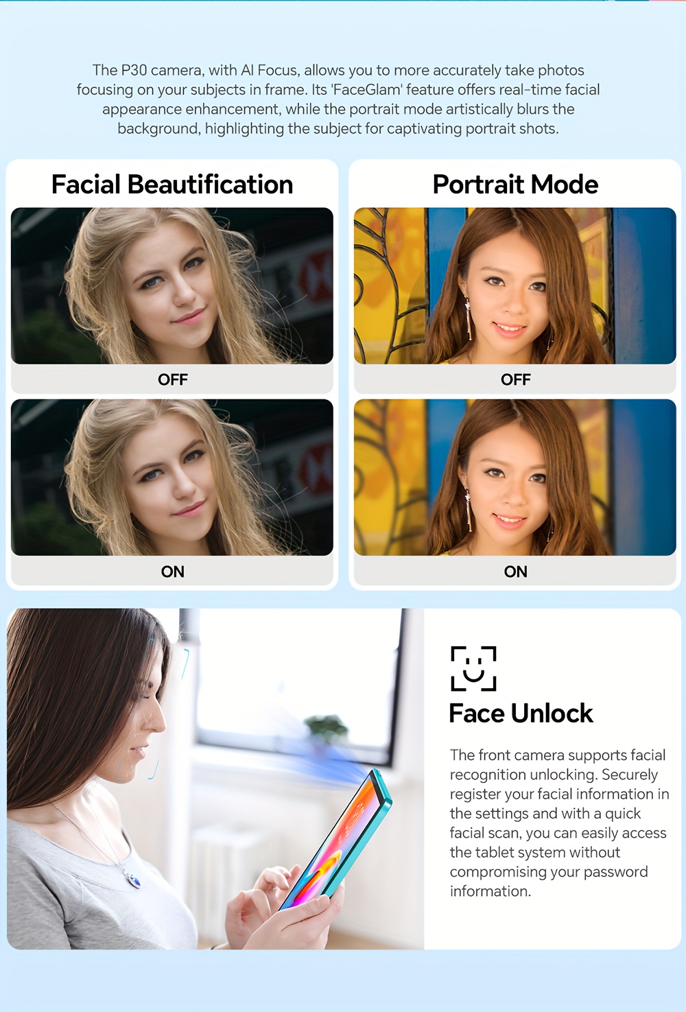 Teclast P30 Tablet 10.1-inch IPS Display, Unisoc T606 Octa-core CPU Mali-G57 GPU, 4GB+8GB RAM 128GB ROM with 1TB TF Card Extension, Android 15 WiFi Tablet 6000mAh Type-C Charging, AC Dual-band 2MP+5MP Cameras, Tablet, Pad, Tablet, Pad