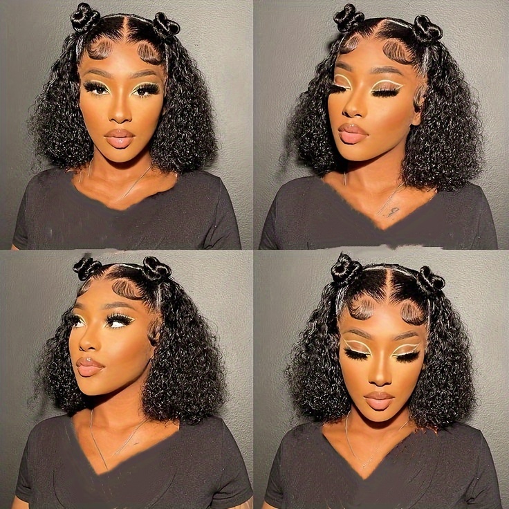  bob wig for women 13x4 lace front with baby hair 150 density brazilian human hair details 2