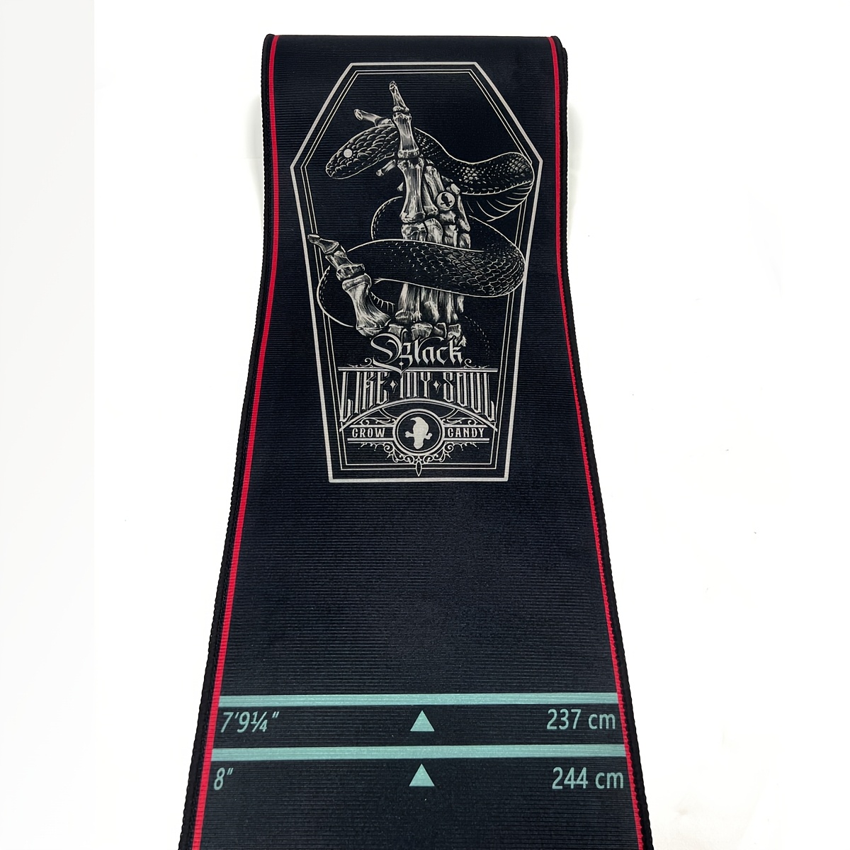 Skull Serpent professionele dartmat, 64,77 cm breed x 294,64 cm lang