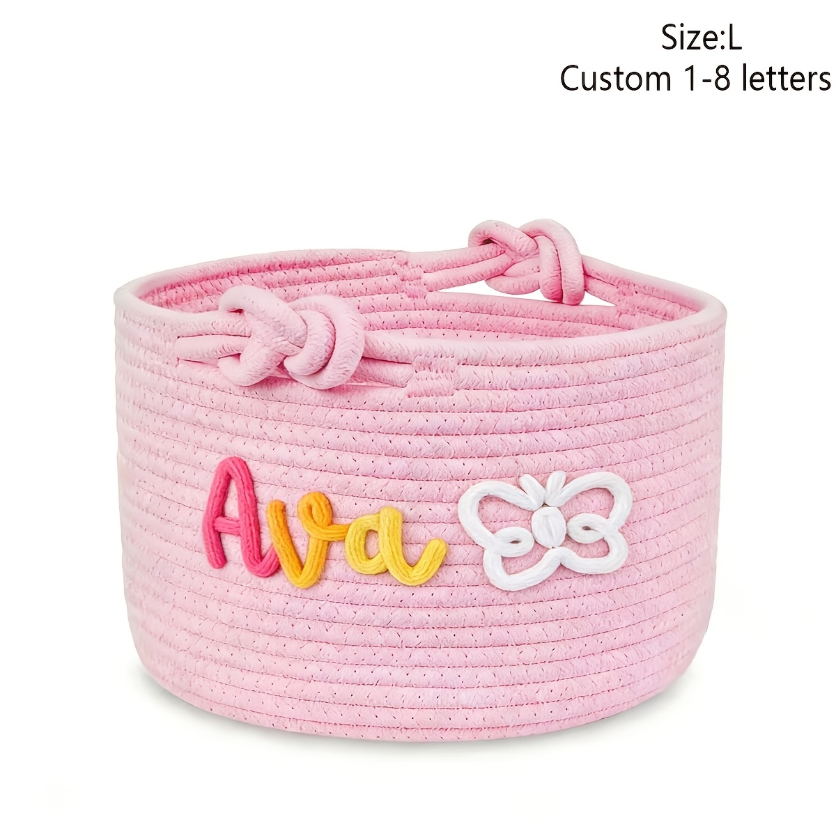 TEMU [customizable] 1pc Personalized Custom Letter Basket, Featuring Stars, Sun, And Moon Designs. Suitable For Home Storage, Shelving, Party Gifts,