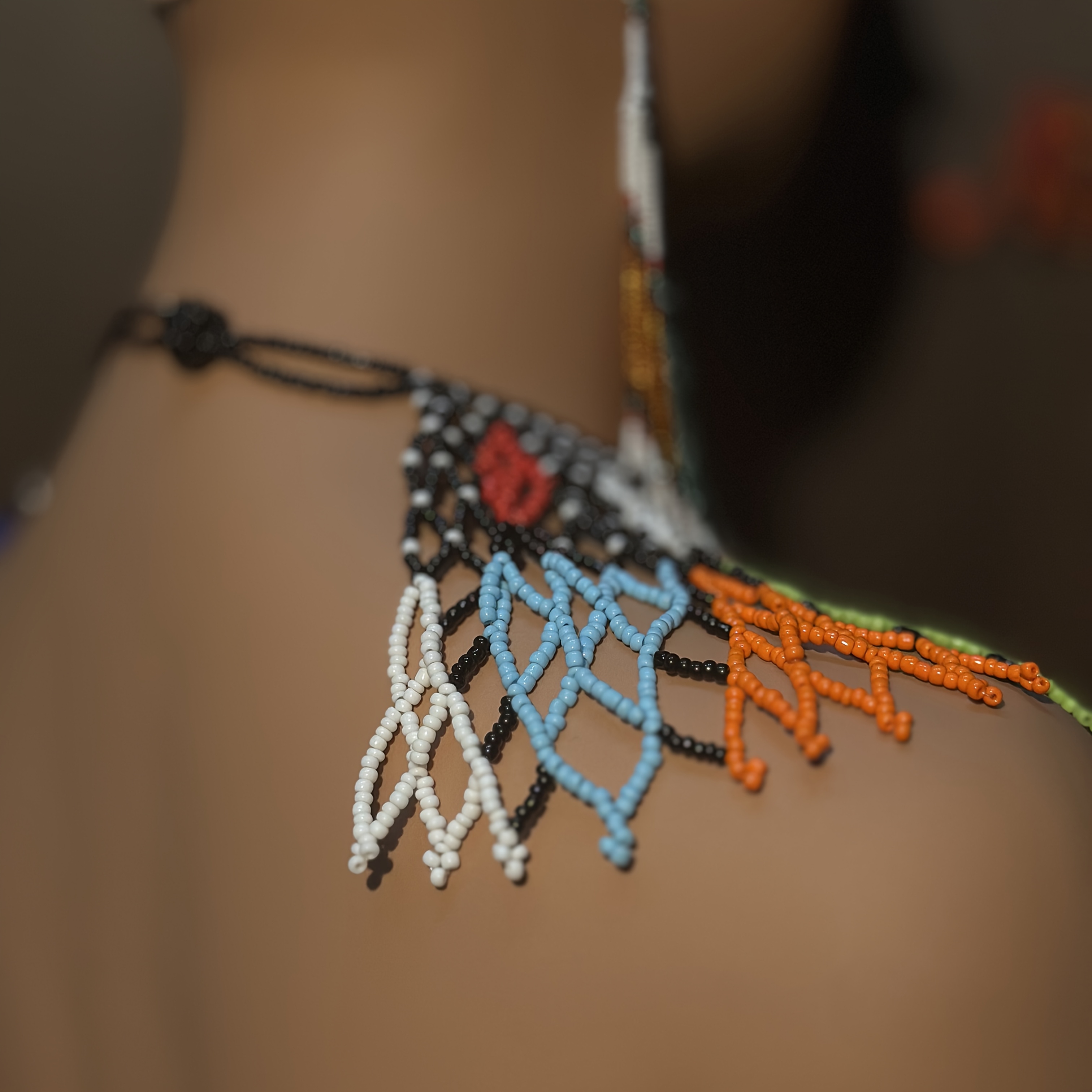 AHAYA Bohemian Style Beaded Necklace & Earring Set