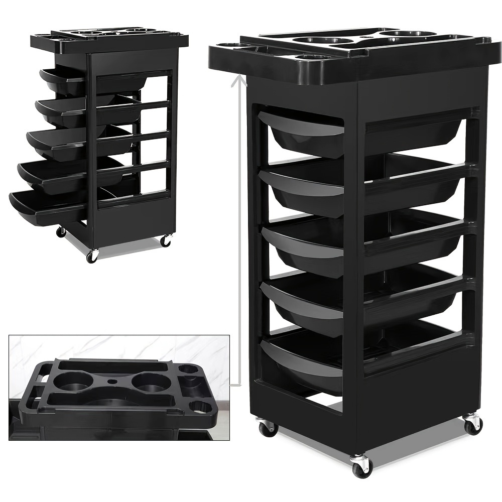 

Hair Salon Trolley Cart With Drawers Spa Barber Beauty Equipment Trolley Multi-layer Hairdressing Tool Cart