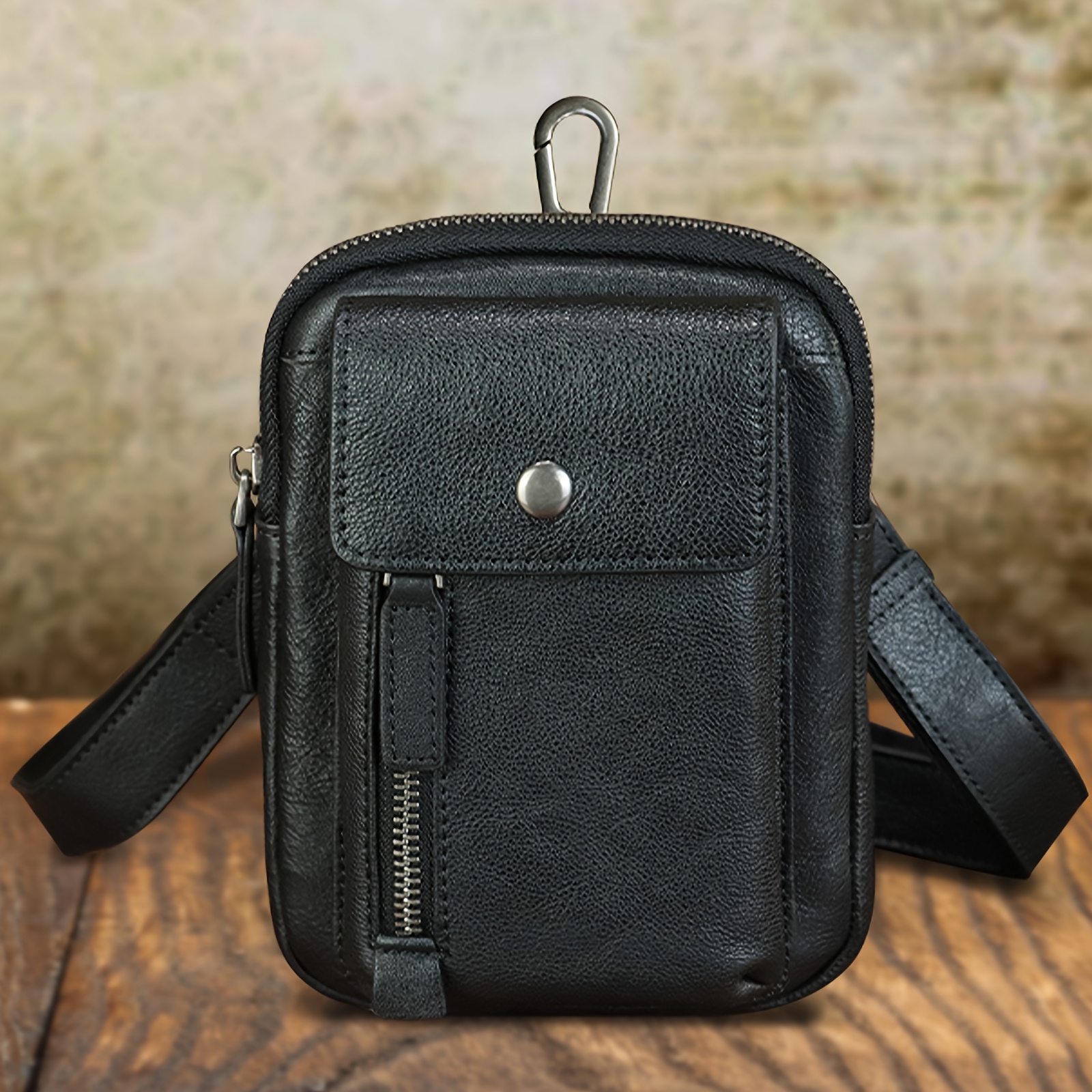 qwq bolso cinturón cuero hombres mujeres Temu Mexico